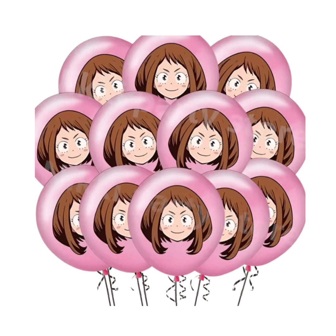 Anime My Hero Academia Ochaco Uraraka Birthday Decoration Round Balloon