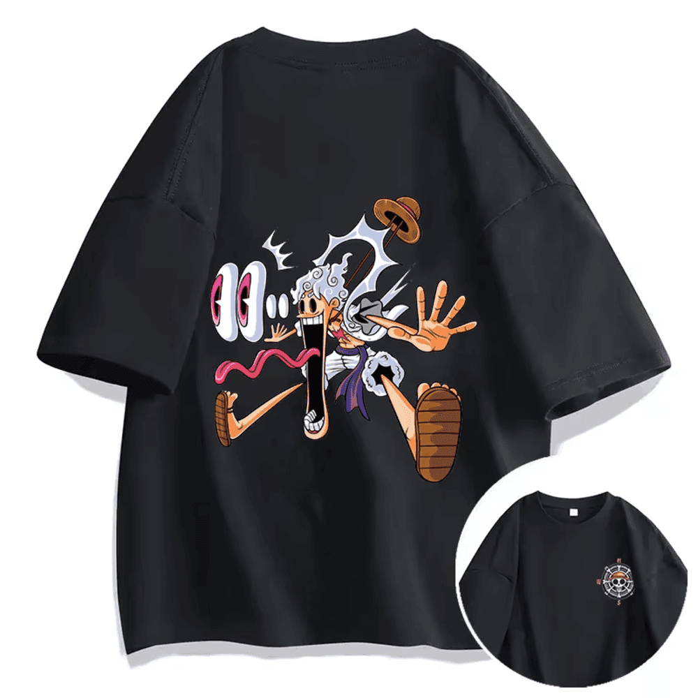 One Piece Luffy Gear 5 Anime Printed T-Shirt