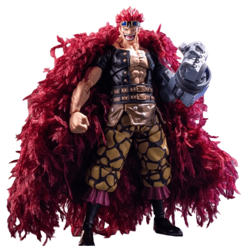 Anime One Piece Eustass Kid Red Plush Cloak Handmade Clothes Movable Humanoid Action Figure Toy