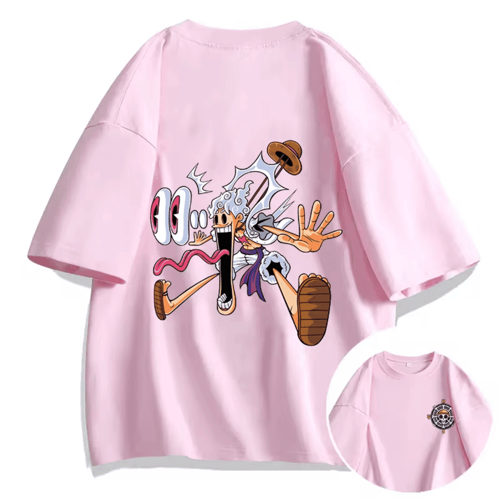 One Piece Luffy Gear 5 Anime Printed T-Shirt — detail 2