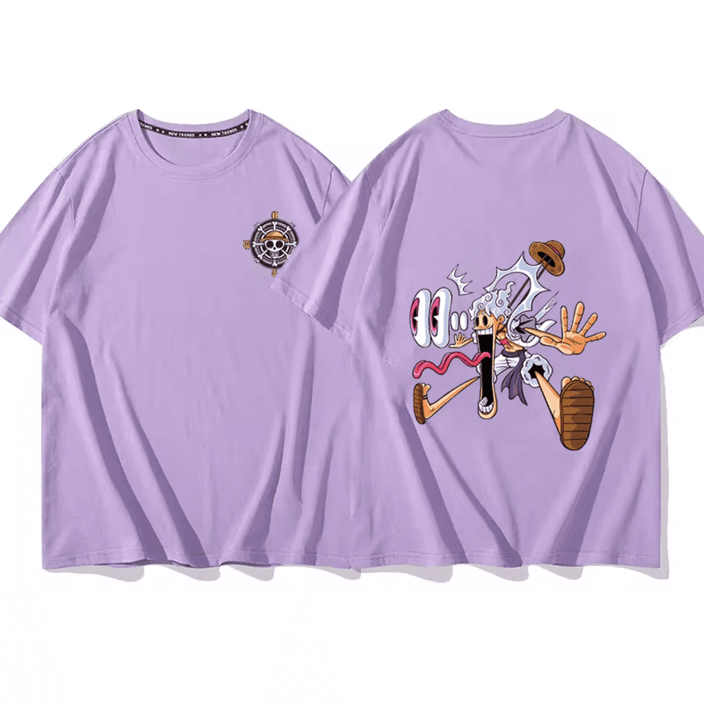 One Piece Luffy Gear 5 Anime Printed T-Shirt — detail 1