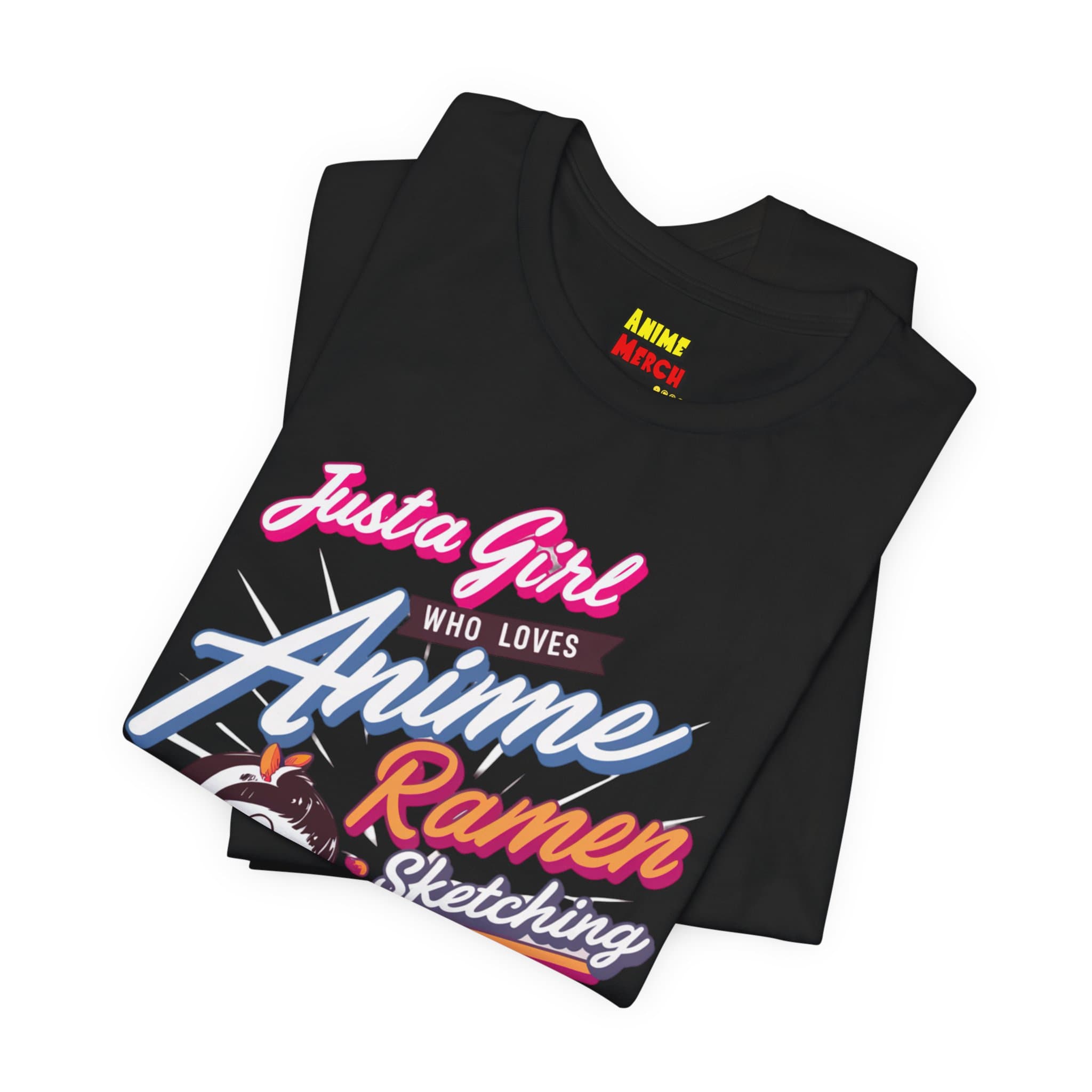 Anime Ramen Shirt, Anime Girl, Anime Tee, Ramen T-Shirt Just A Girl - Just A Girl Who Loves Anime — detail 2