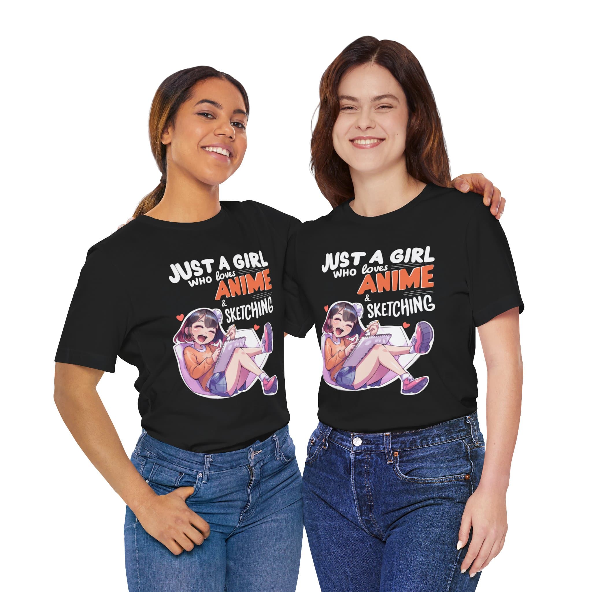 Anime Fan Tee - Just A Girl Who Loves Anime, Ramen & Sketching - Ramen Lover Shirt