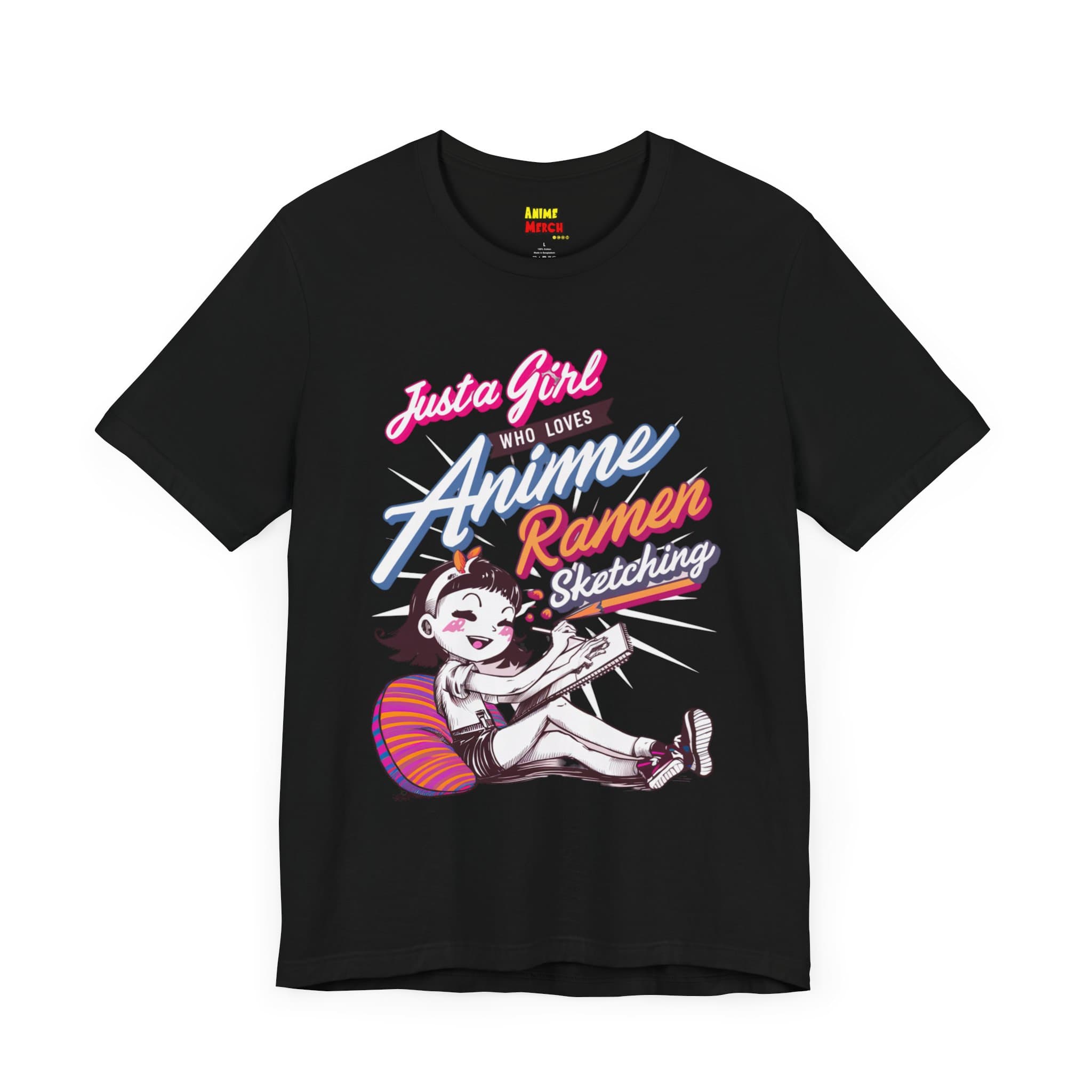 Anime Ramen Shirt, Anime Girl, Anime Tee, Ramen T-Shirt Just A Girl - Just A Girl Who Loves Anime