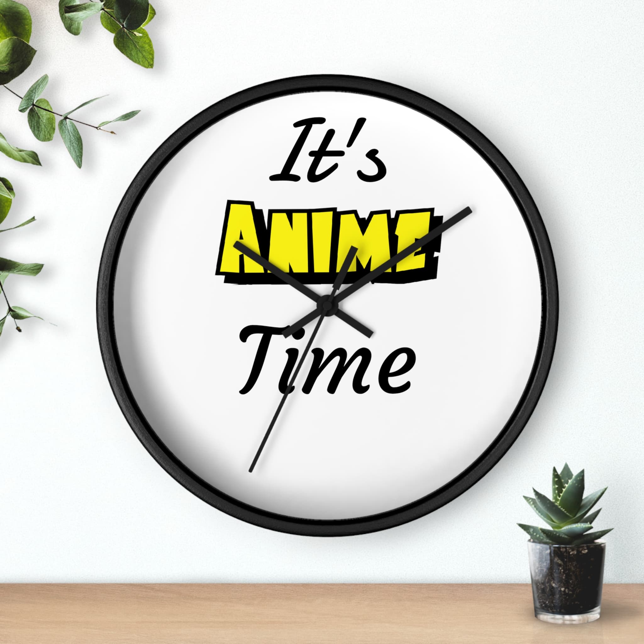 Anime Style Wall Clock, Official Anime Merch Wall Clock Home Decor Anime Accessory Anime Room Decor