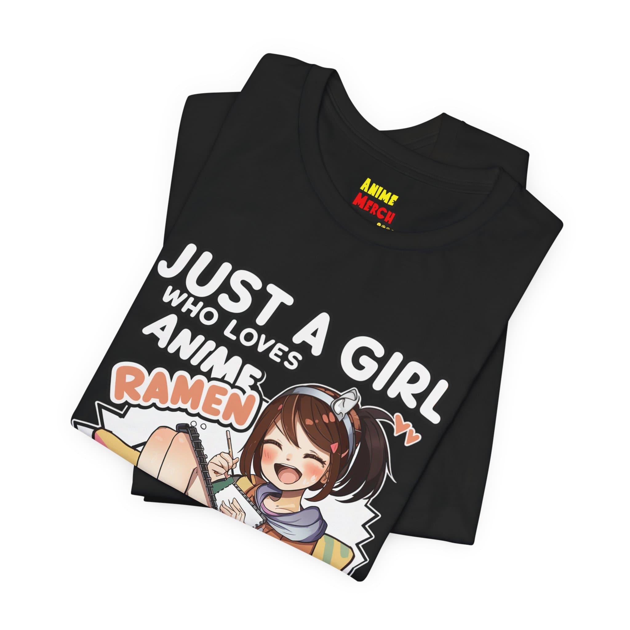 Just A Girl Who Loves Anime, Ramen & Sketching - Anime Tee, Ramen T-Shirt — detail 2