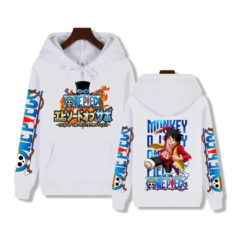 Anime One Piece Monkey D. Luffy Printed Hoodie — detail 2