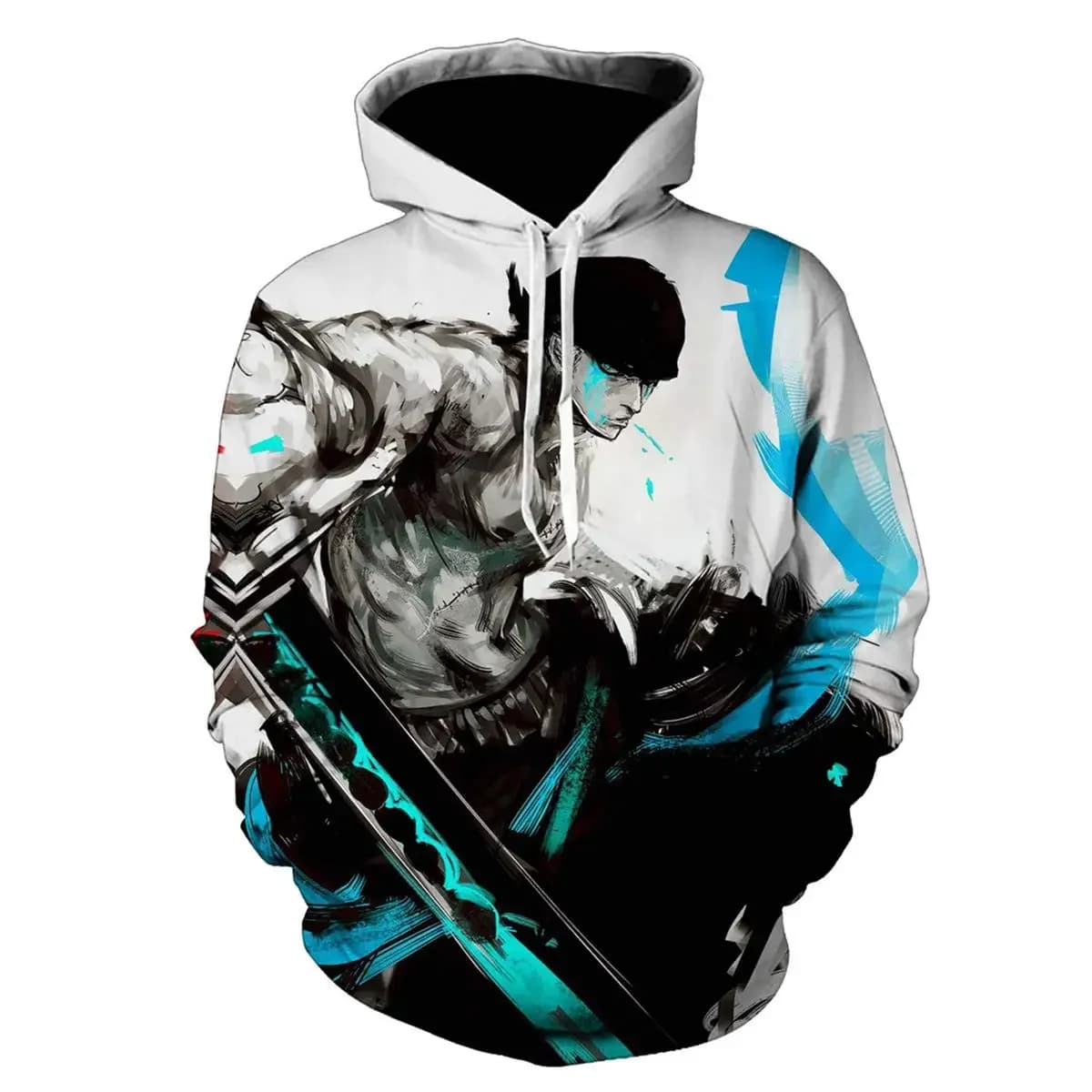 Anime One Piece Roronoa Zoro 3D Hoodie — detail 1