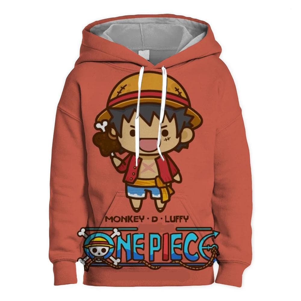 100-160cm One Piece Anime Monkey D. Luffy Hoodie
