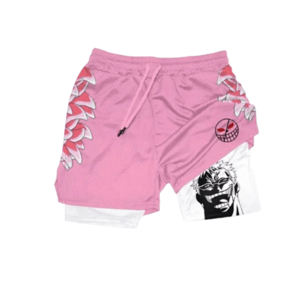 One Piece Anime Donquixote Doflamingo Double Layer Sports Shorts