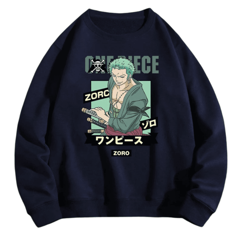 Anime One Piece Zoro Printed Casual Sweatshirt — detail 1