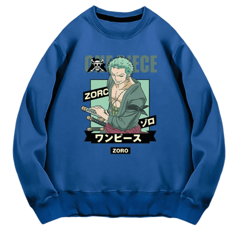 Anime One Piece Zoro Printed Casual Sweatshirt — detail 2