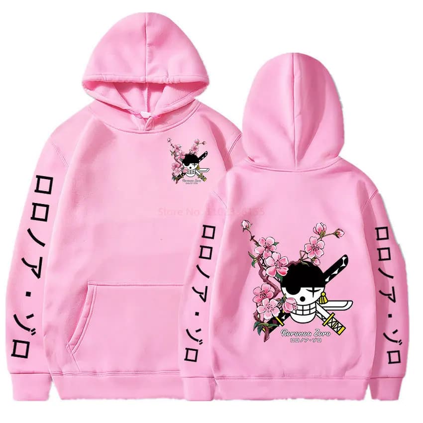 Anime One Piece Roronoa Zoro Printing Casual Sweatshirts — detail 2
