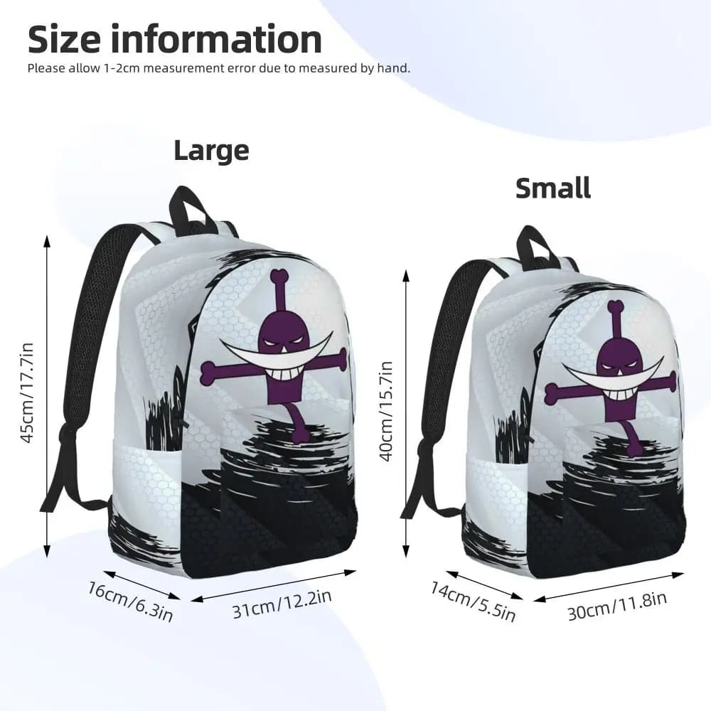One Piece Anime Whitebeard Pirates Printed Backpack — detail 1