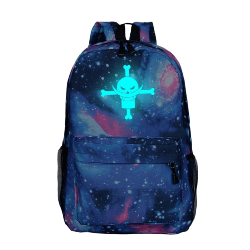 One Piece Anime Whitebeard Pirates Symbol Luminous Backpack For Students