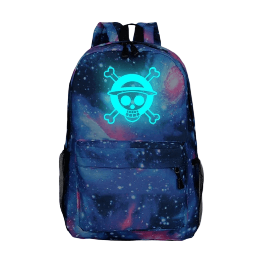 One Piece Anime Skull Design Luminous Backpack For Students