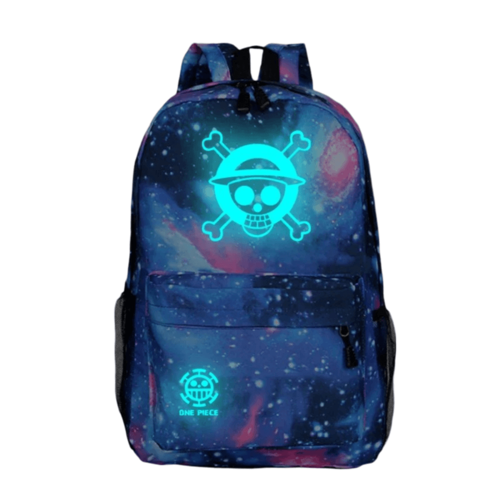 Anime One Piece Straw Hat Skull Luminous Student Backpack