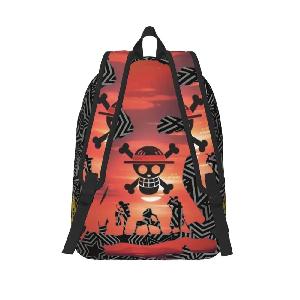 Anime One Piece Luffy Star Pattern Backpack — detail 2