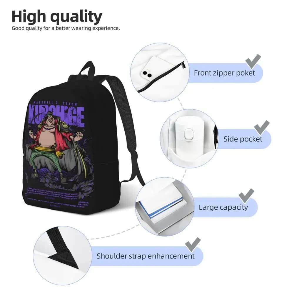 Anime One Piece Marshall D. Teach Kurohige Schoolbag — detail 2