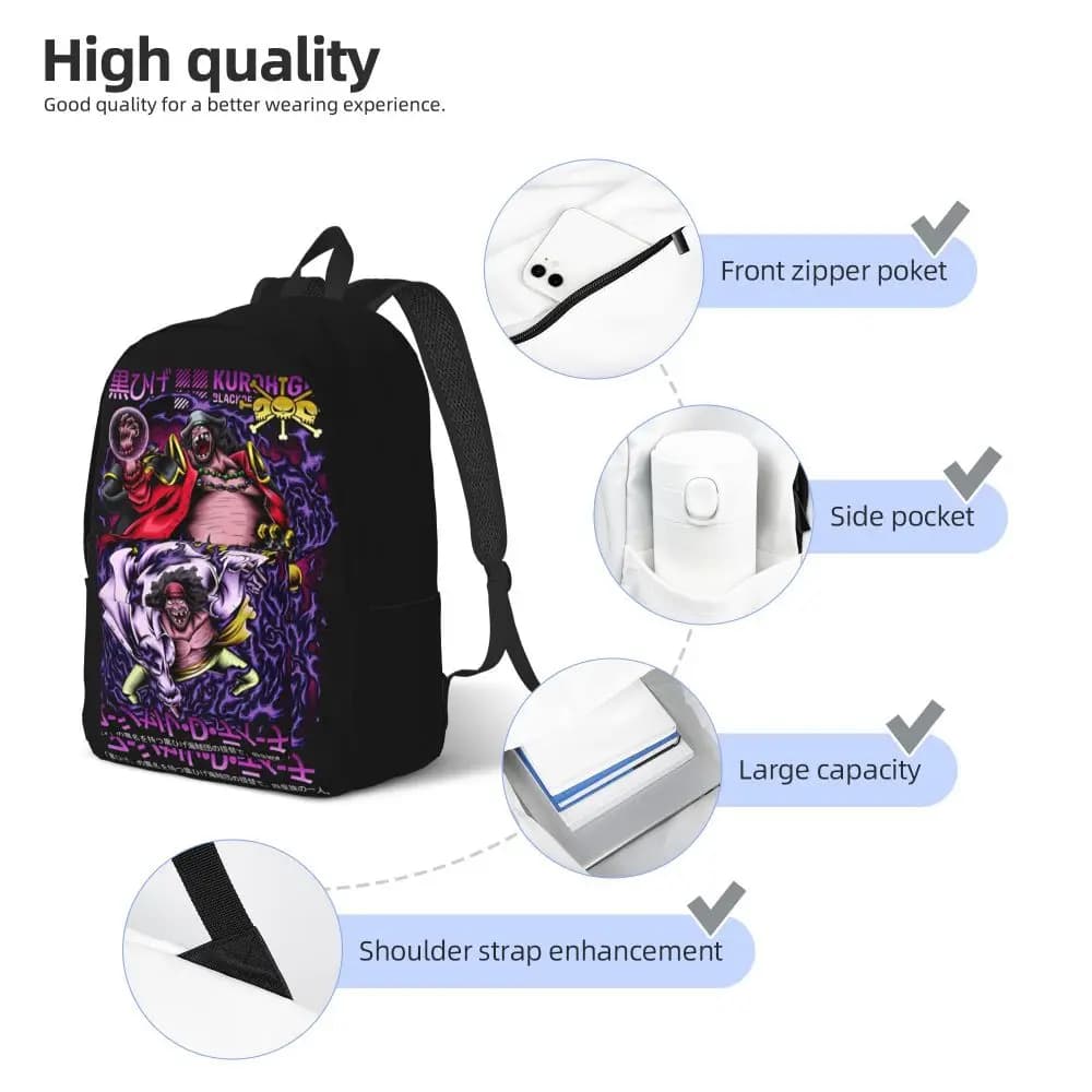 Anime One Piece Marshall D. Teach Blackbeard Schoolbag — detail 2