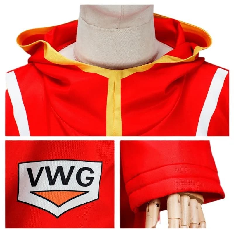 Anime One Piece Luffy Hooded Coat And Gloves With Socks Cosplay Costume — detail 2