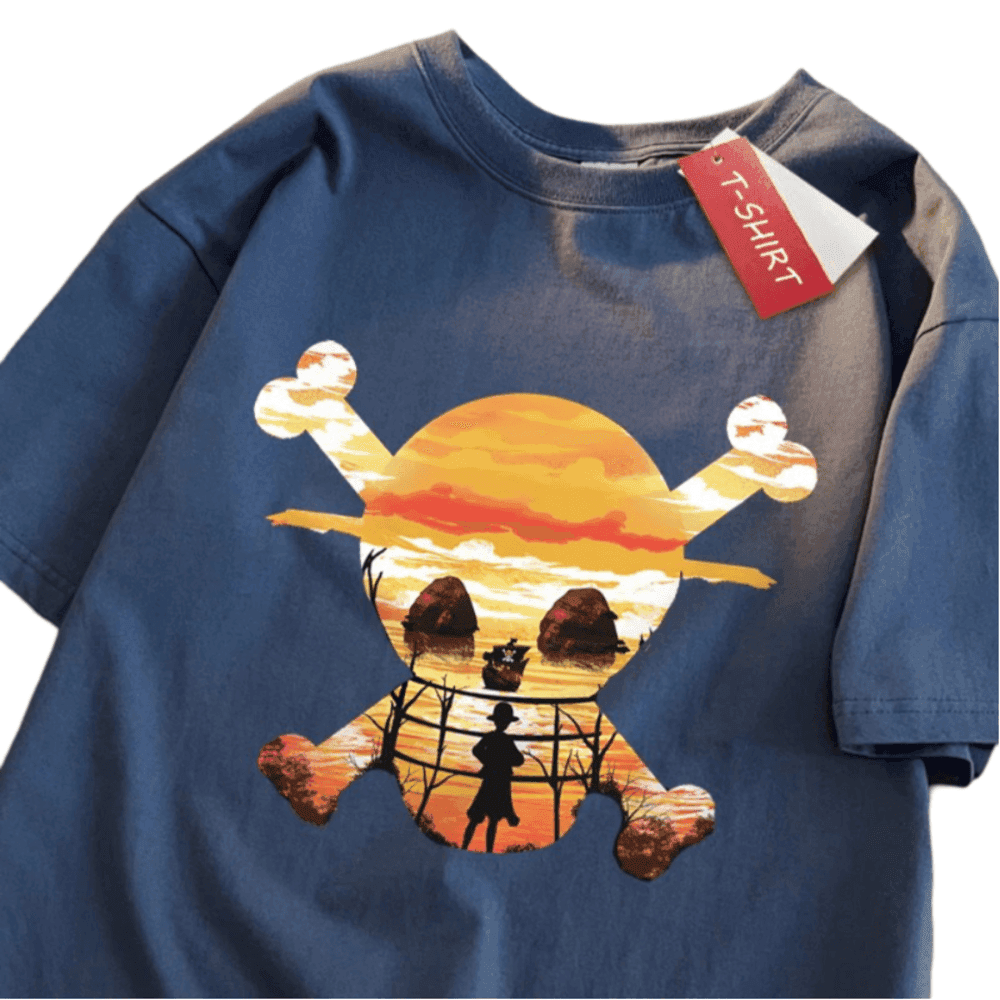 Anime One Piece Skull Print T-Shirts — detail 1