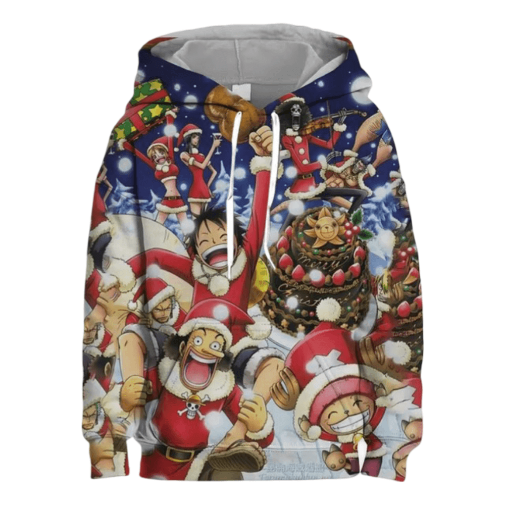 Anime Christmas One Piece Character Hoodie