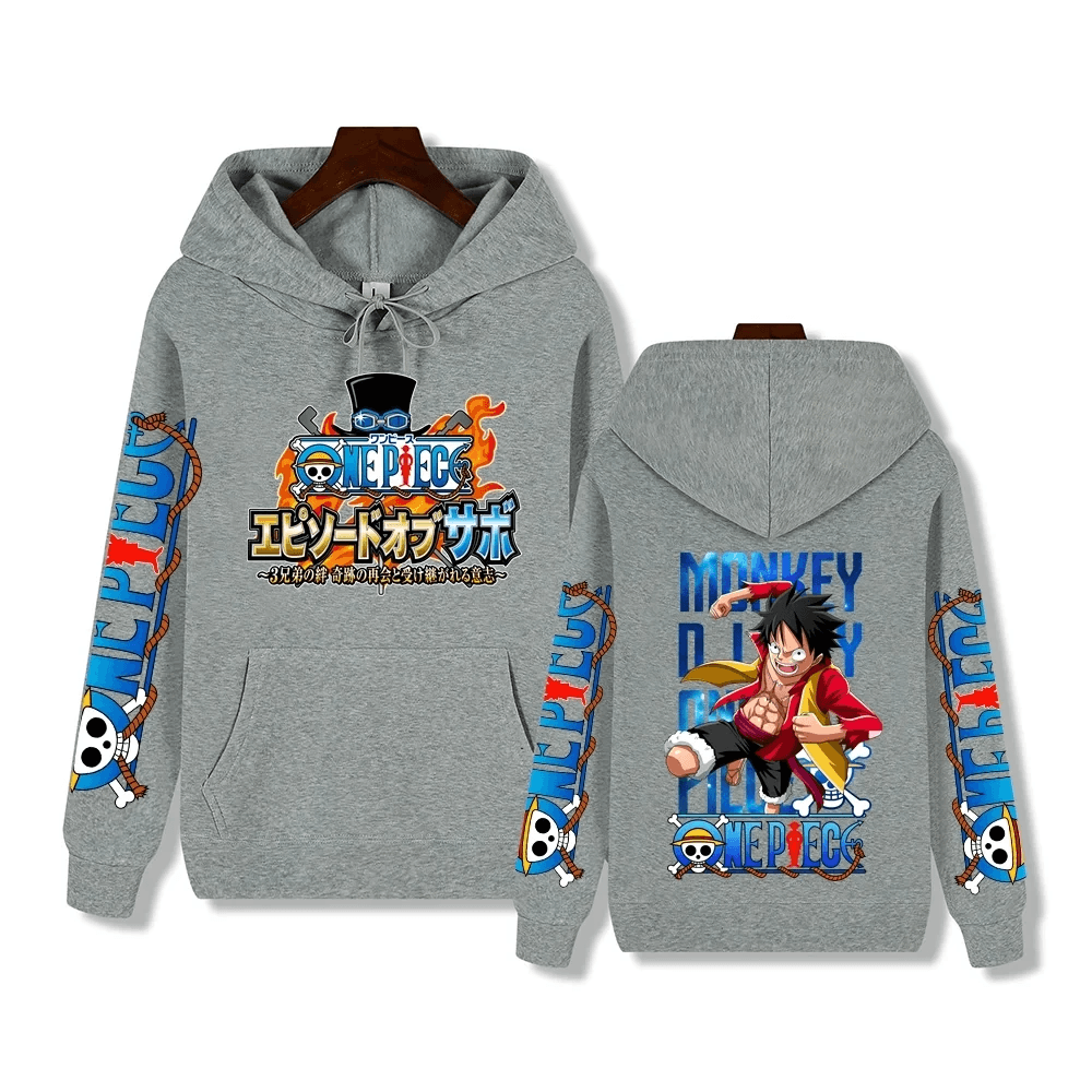 Anime One Piece Monkey D. Luffy Printed Hoodie