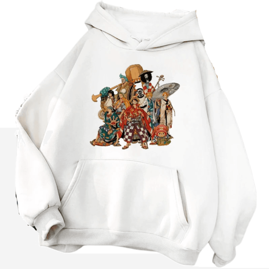 One Piece Anime Printed Hoodie — detail 1
