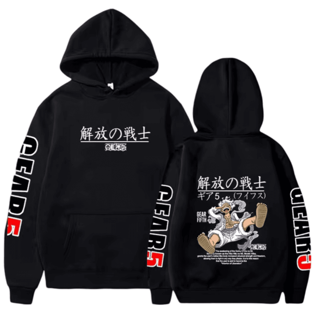 One Piece Anime Monkey D. Luffy Printed Long Sleeve Hoodie
