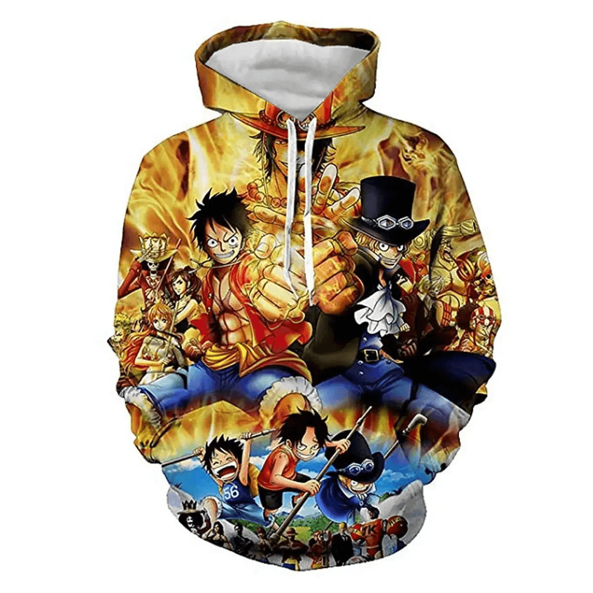 Anime One Piece Character 3D Casual Hoodie