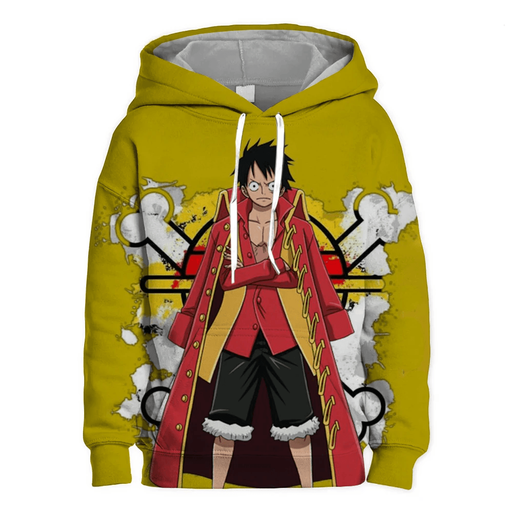 Anime One Piece Monkey D. Luffy Casual Hoodie For Men