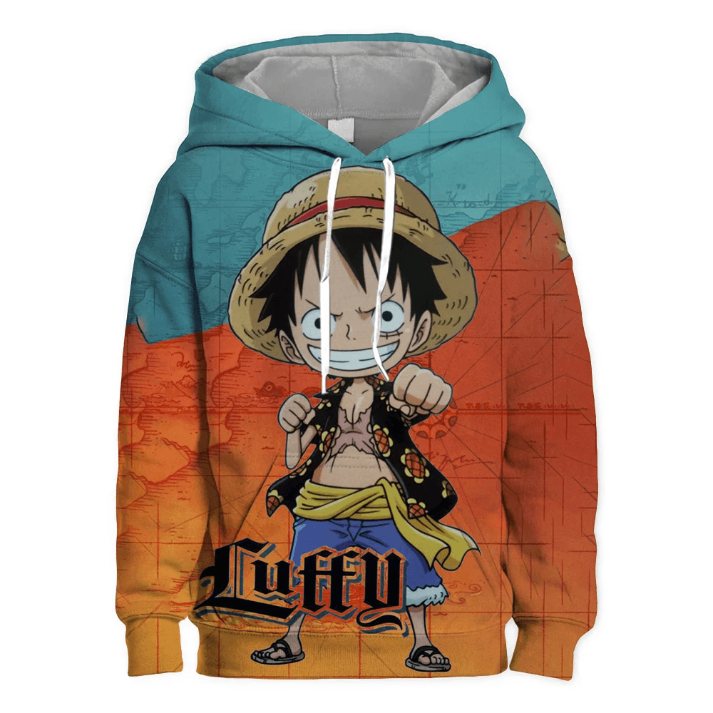 Anime One Piece Monkey D. Luffy Casual Hoodie