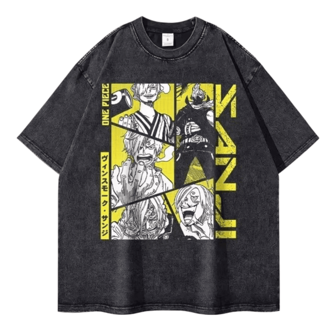 Anime One Piece Sanji Printed Short Sleeve T-Shirt