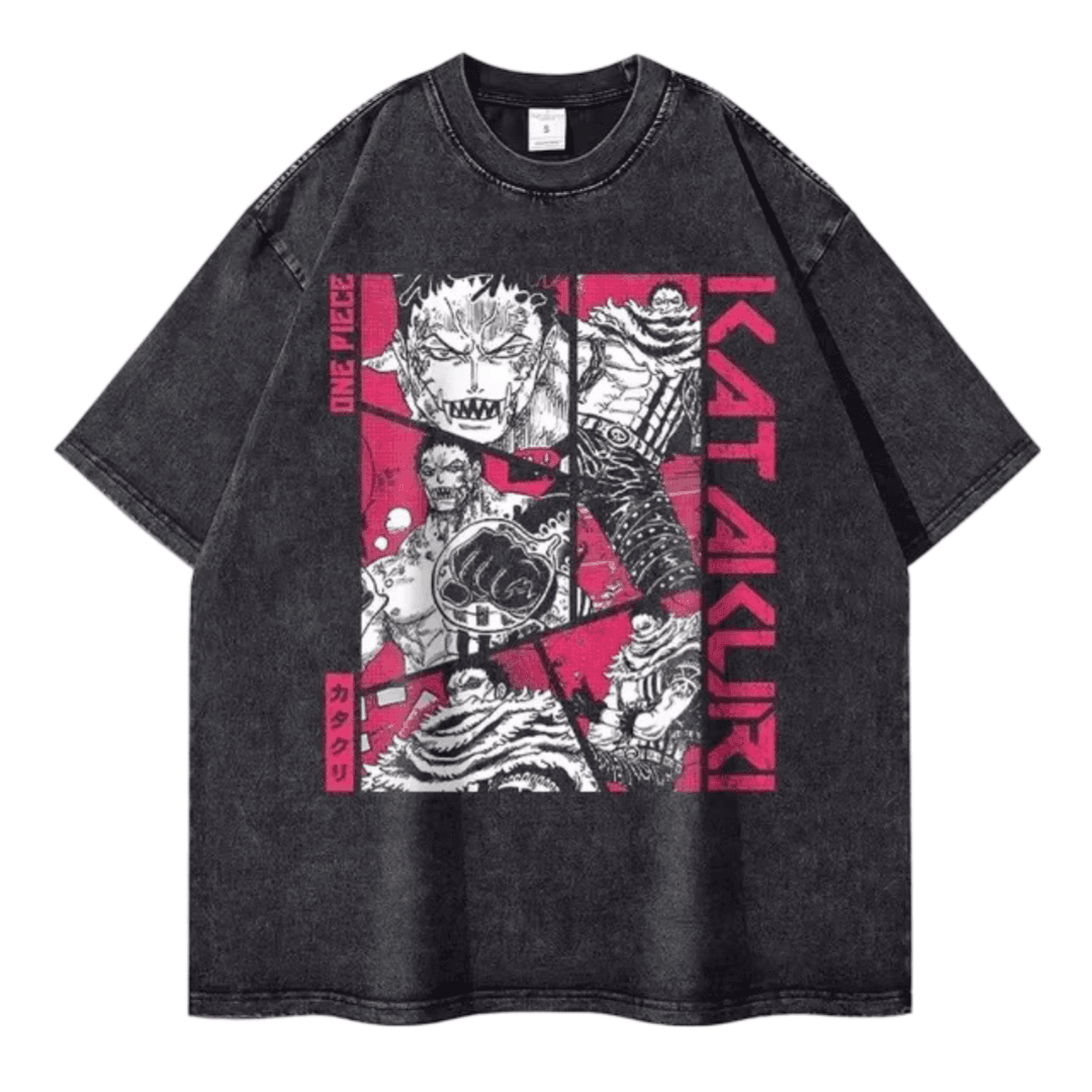 Anime One Piece Charlotte Katakuri Printed Short Sleeve T-Shirt