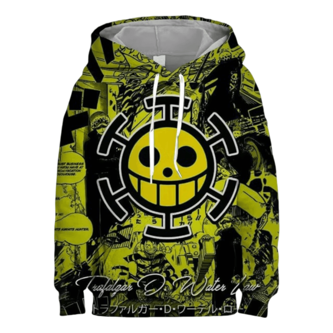 Anime One Piece Trafalgar D. Water Law Logo 3D Printed Hoodie