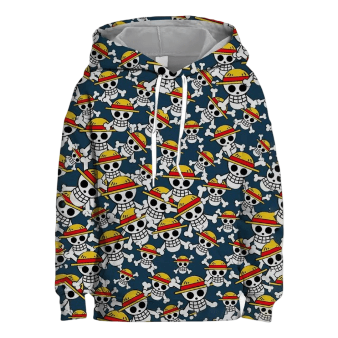 Anime One Piece Straw Hat Pirates Logo 3D Printed Hoodie
