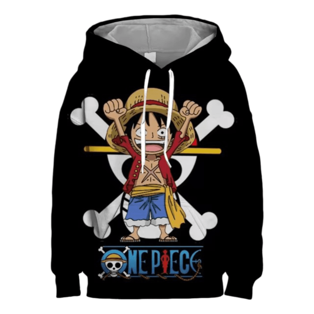 Anime One Piece Monkey D. Luffy 3D Printed Long Sleeve Hoodie