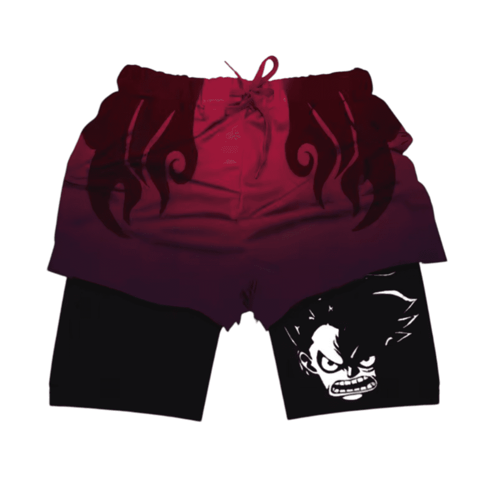 Anime One Piece Monkey D. Luffy Double Layer Sports Shorts