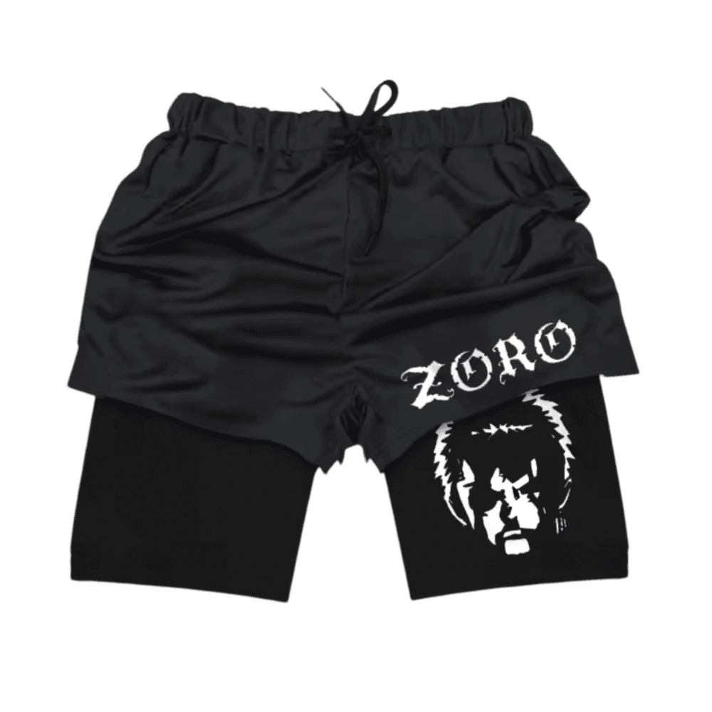 Anime One Piece Roronoa Zoro Double Layer Sports Shorts
