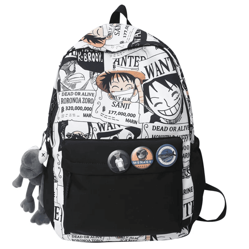 One Piece Anime Monkey D. Luffy Printed Backpack