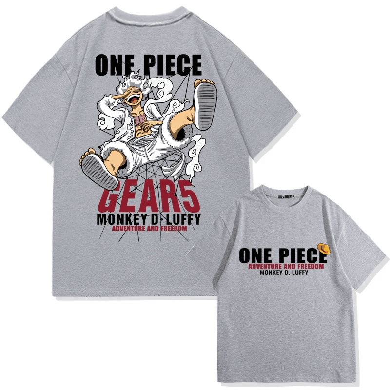 Anime One Piece Gear 5 Monkey D. Luffy Adventure And Freedom T-Shirt — detail 1