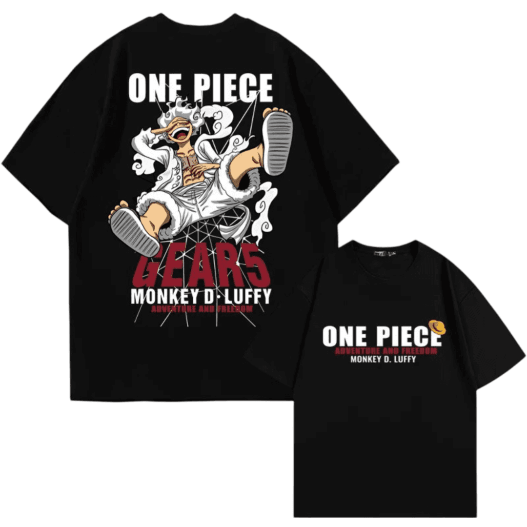 Anime One Piece Gear 5 Monkey D. Luffy Adventure And Freedom T-Shirt