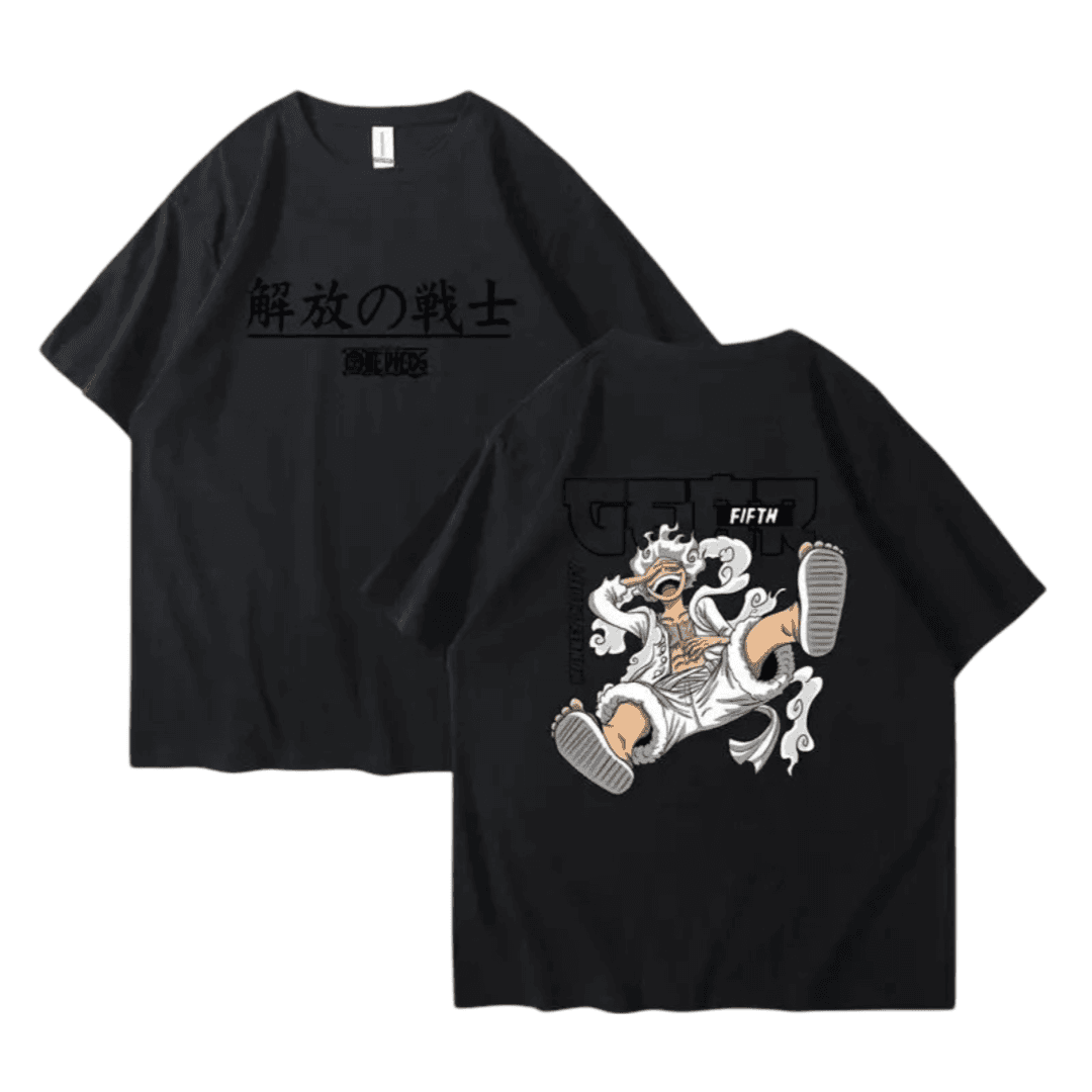 Anime One Piece Straw Hat Pirates Nika Gear 5 Monkey D. Luffy T-Shirt