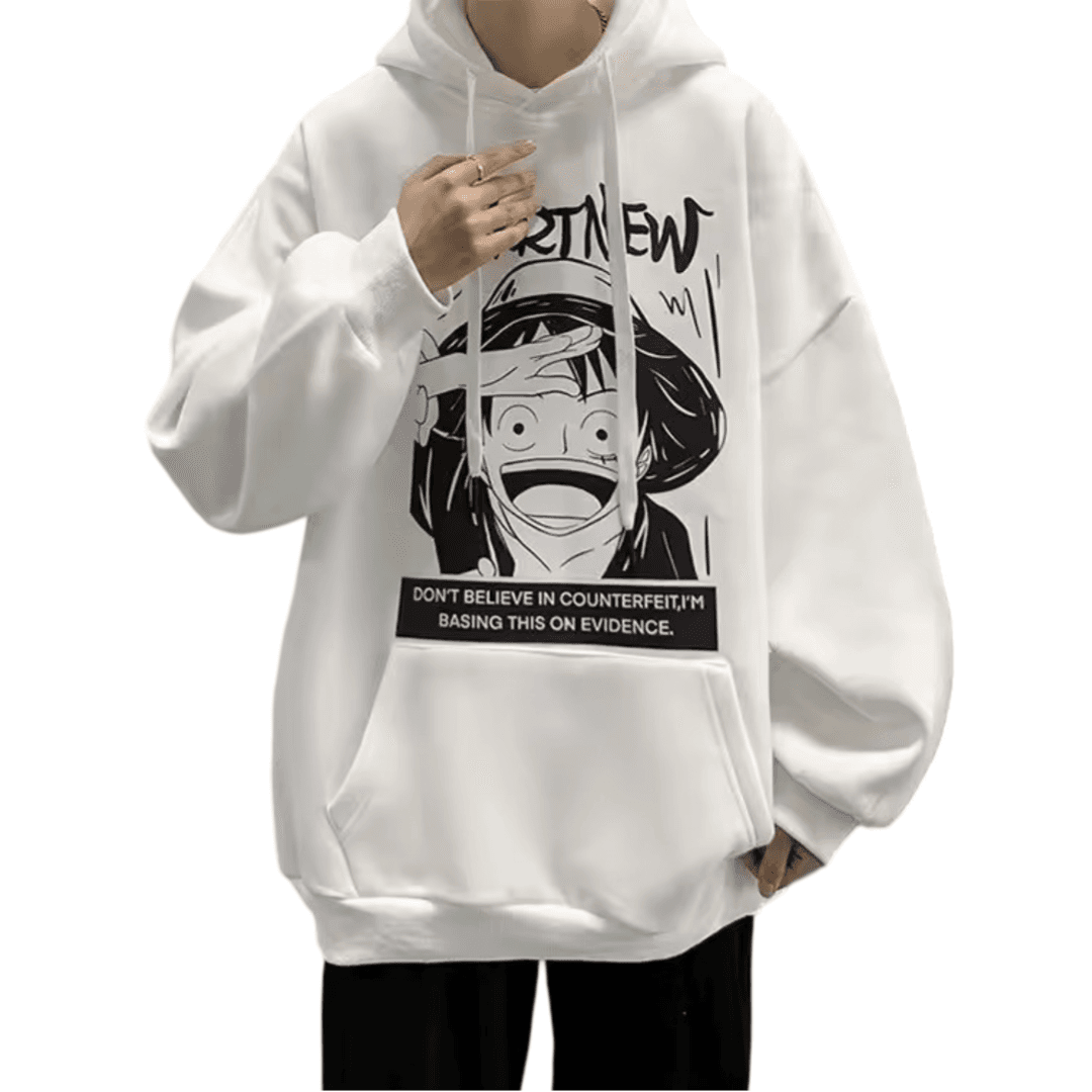 Anime One Piece Monkey D. Luffy Casual Winter Hoodie