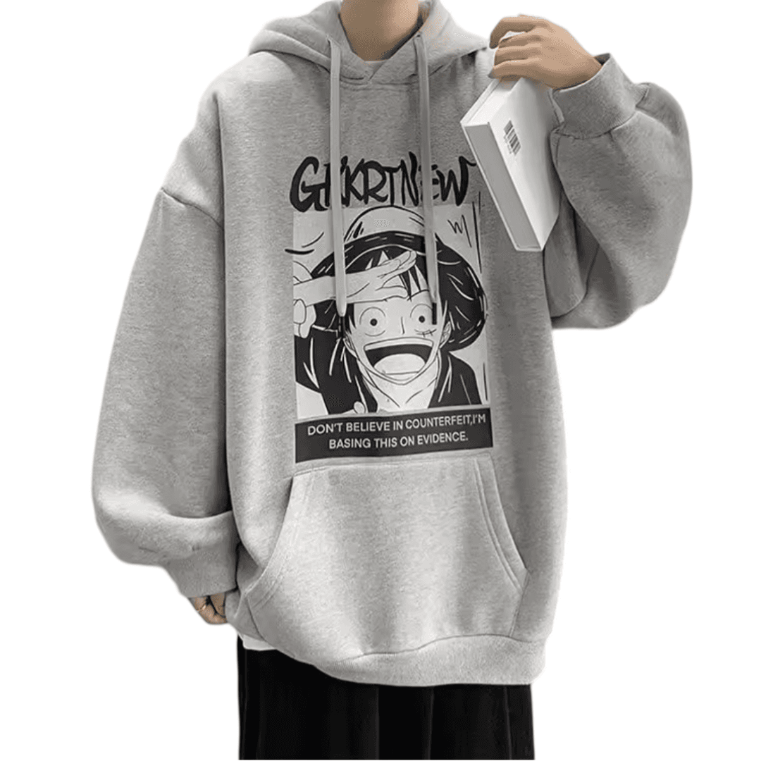 Anime One Piece Monkey D. Luffy Casual Winter Hoodie — detail 2