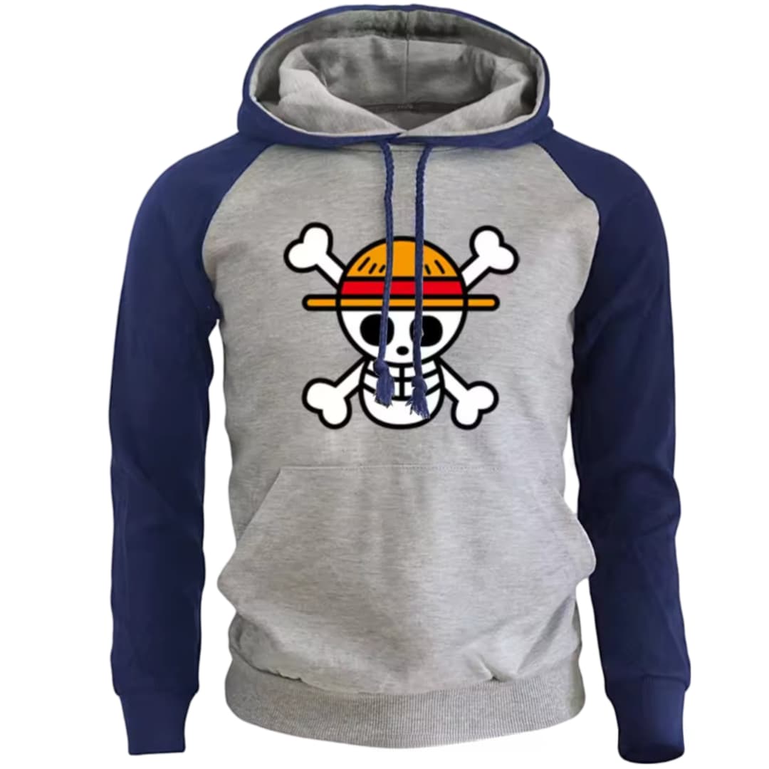 Anime One Piece Skull Printed Casual Hoodie — detail 2