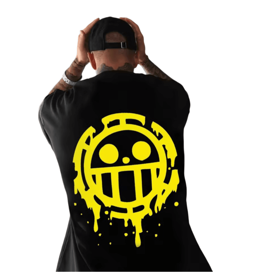 Anime One Piece Trafalgar D. Water Law Casual T-Shirt — detail 1