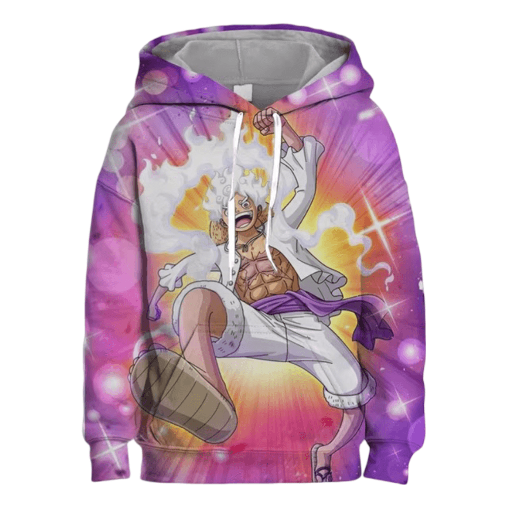 Anime One Piece Monkey D. Luffy Gear 5 Hoodie