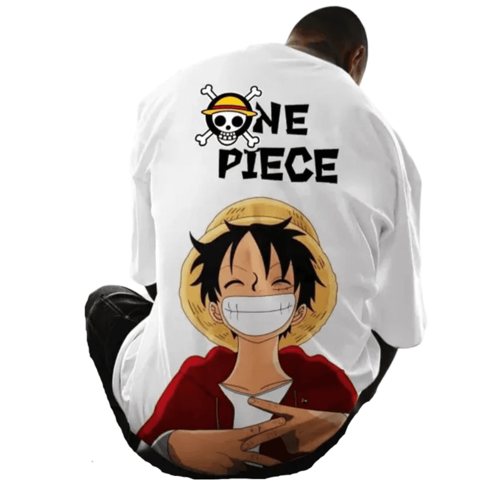 Anime One Piece Luffy Print T-Shirt — detail 1
